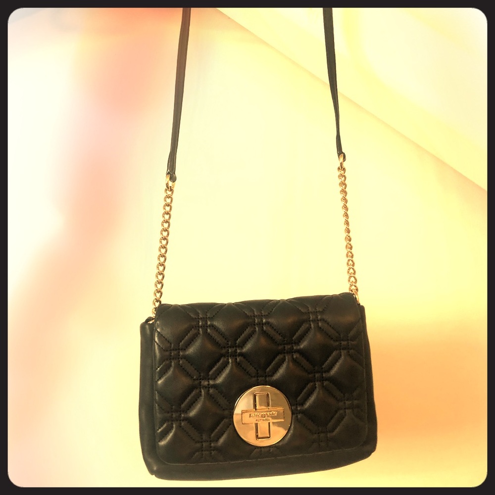 Black Leather Kate Spade Crossbody Bag